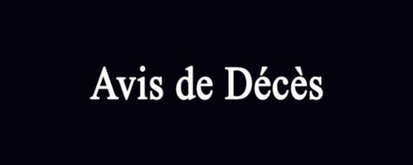 Avis de décès