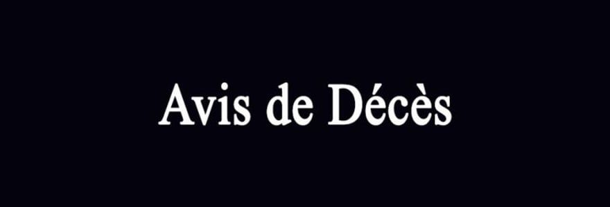 Avis de décès